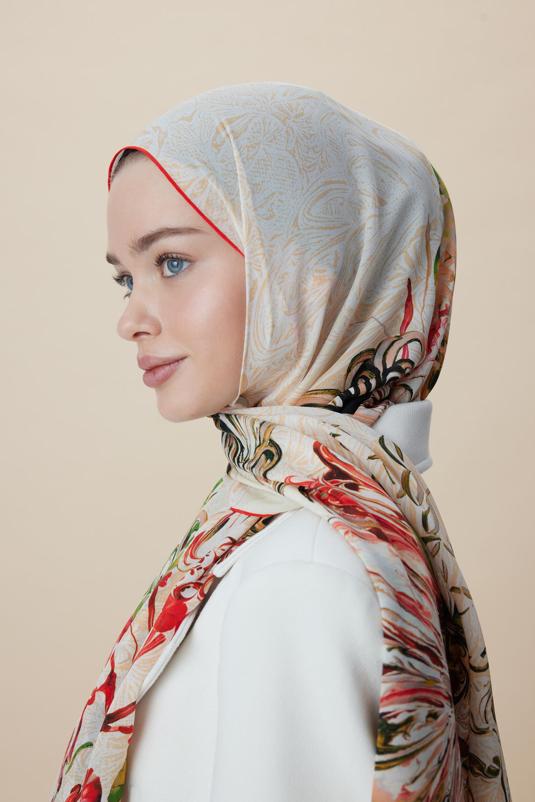 Maisa KORAL KREP İPEK ŞAL 70*190 CM - YEŞİL