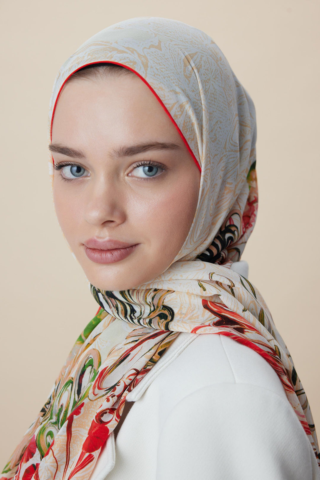 Maisa KORAL KREP İPEK ŞAL 70*190 CM - YEŞİL