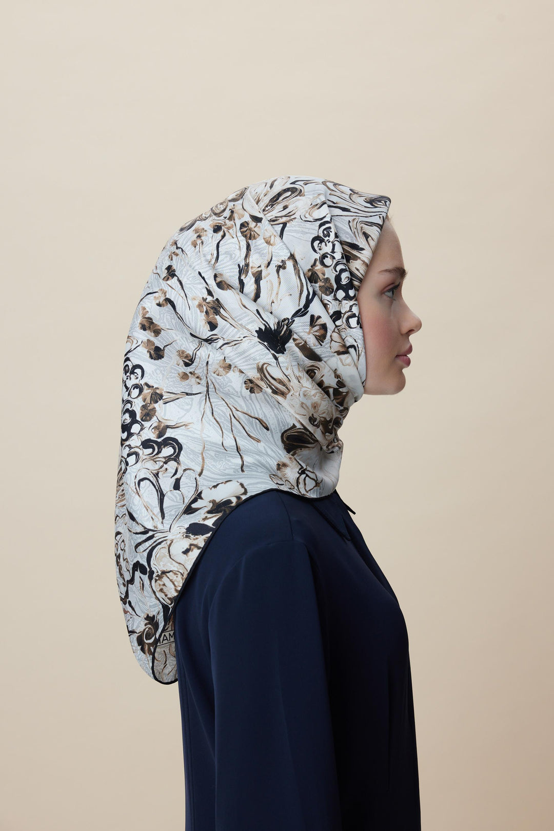 KORAL MULBERRY İPEK EŞARP 90*90 CM - TAŞ - Görsel 1