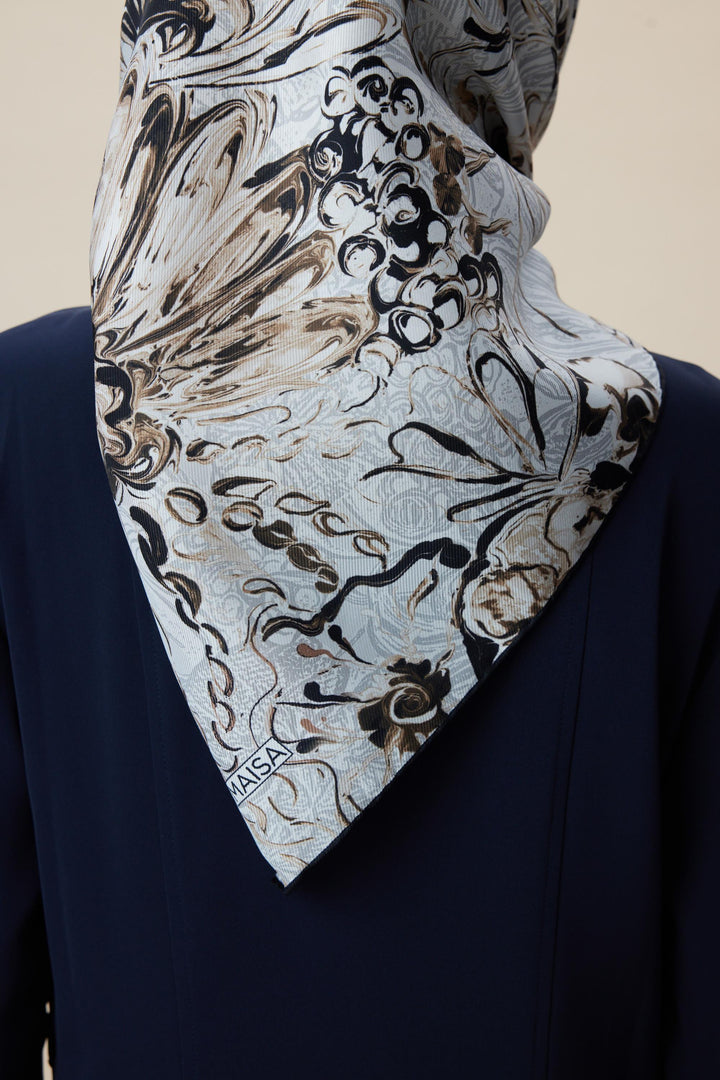 KORAL MULBERRY İPEK EŞARP 90*90 CM - TAŞ - Görsel 7