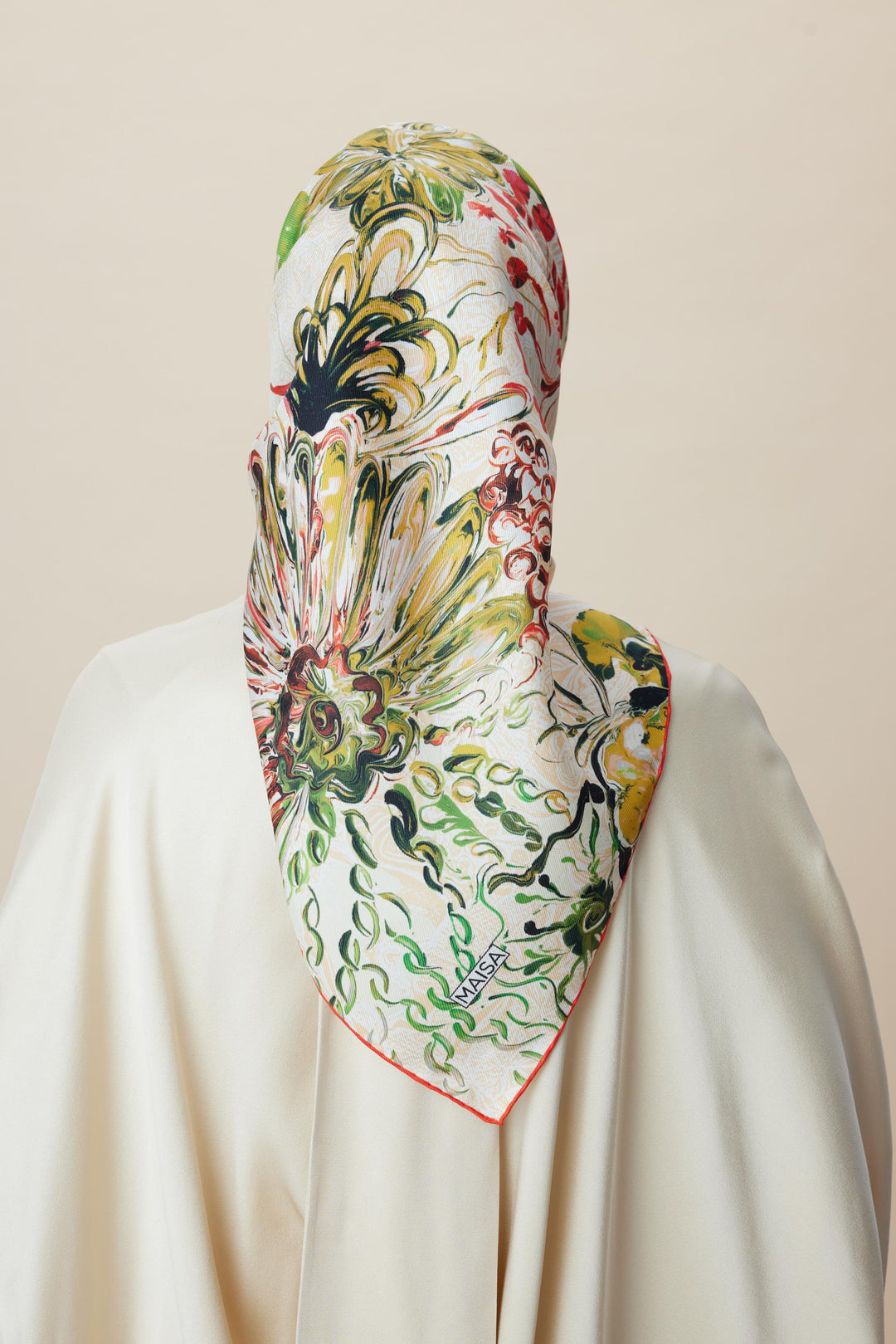KORAL MULBERRY İPEK EŞARP 90*90 CM - YEŞİL - Görsel 7