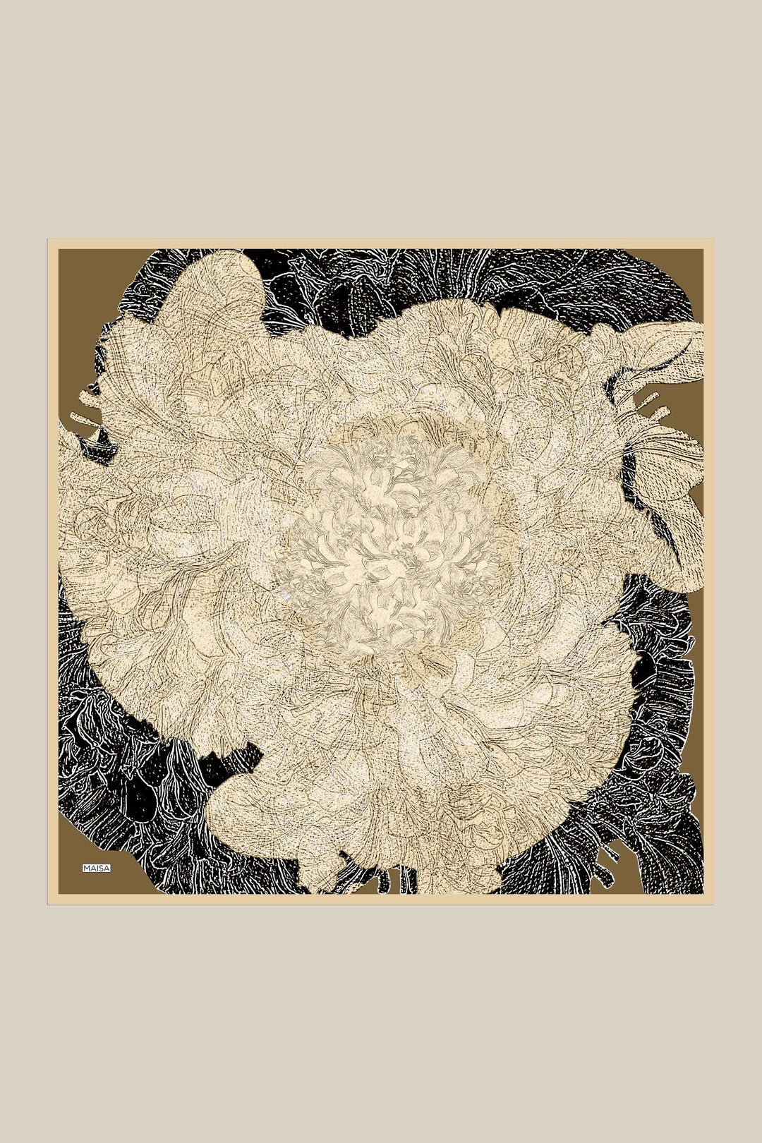 KÜN MULBERRY İPEK EŞARP 90*90 CM - HAKİ - Görsel 8