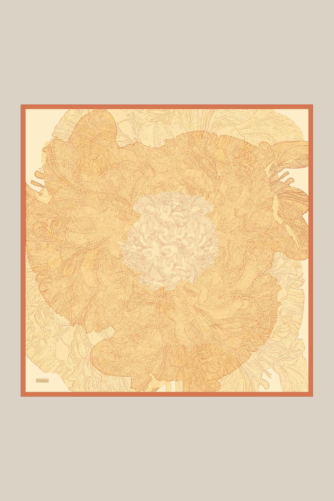 KÜN MULBERRY İPEK EŞARP 90*90 CM - KAVUNİÇİ - Görsel 9