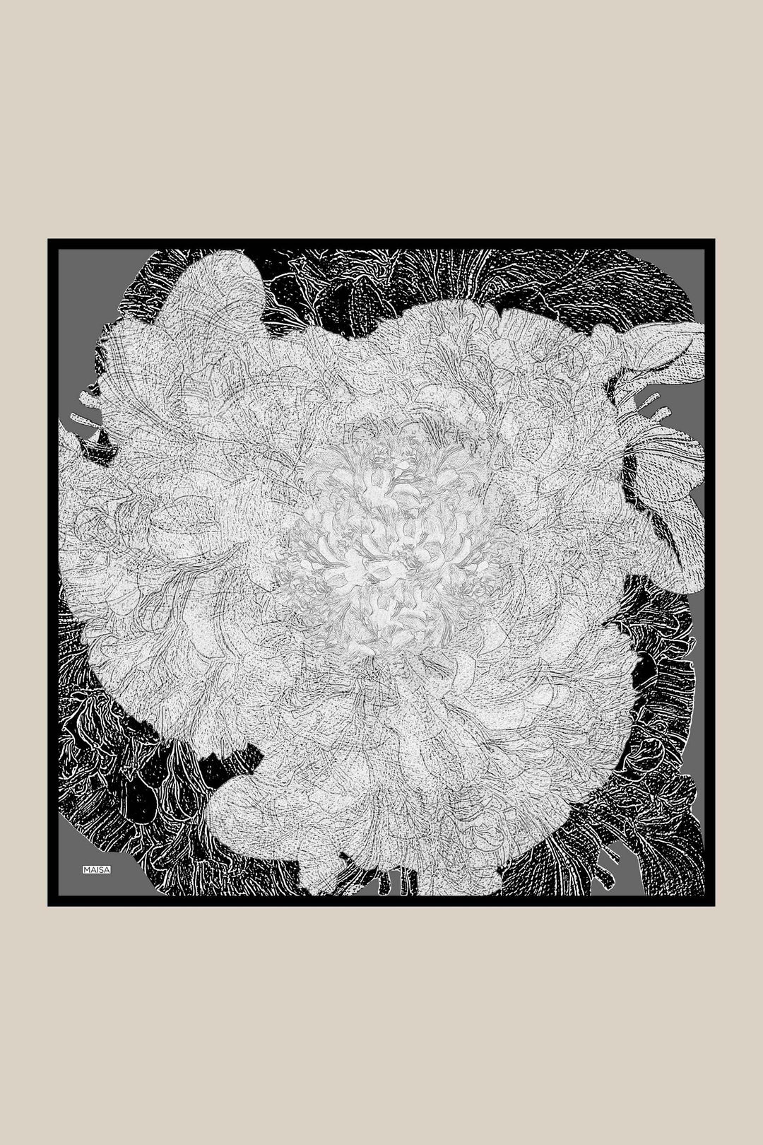 KÜN MULBERRY İPEK EŞARP 90*90 CM - KOYU GRİ - Görsel 9