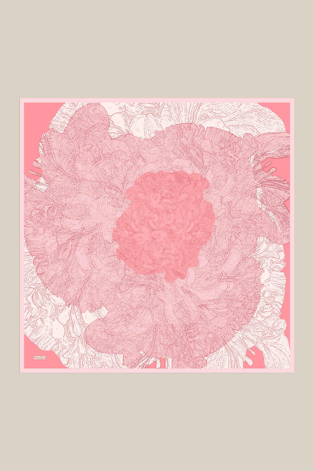 KÜN MULBERRY İPEK EŞARP 90*90 CM - PUDRA PEMBE - Görsel 13