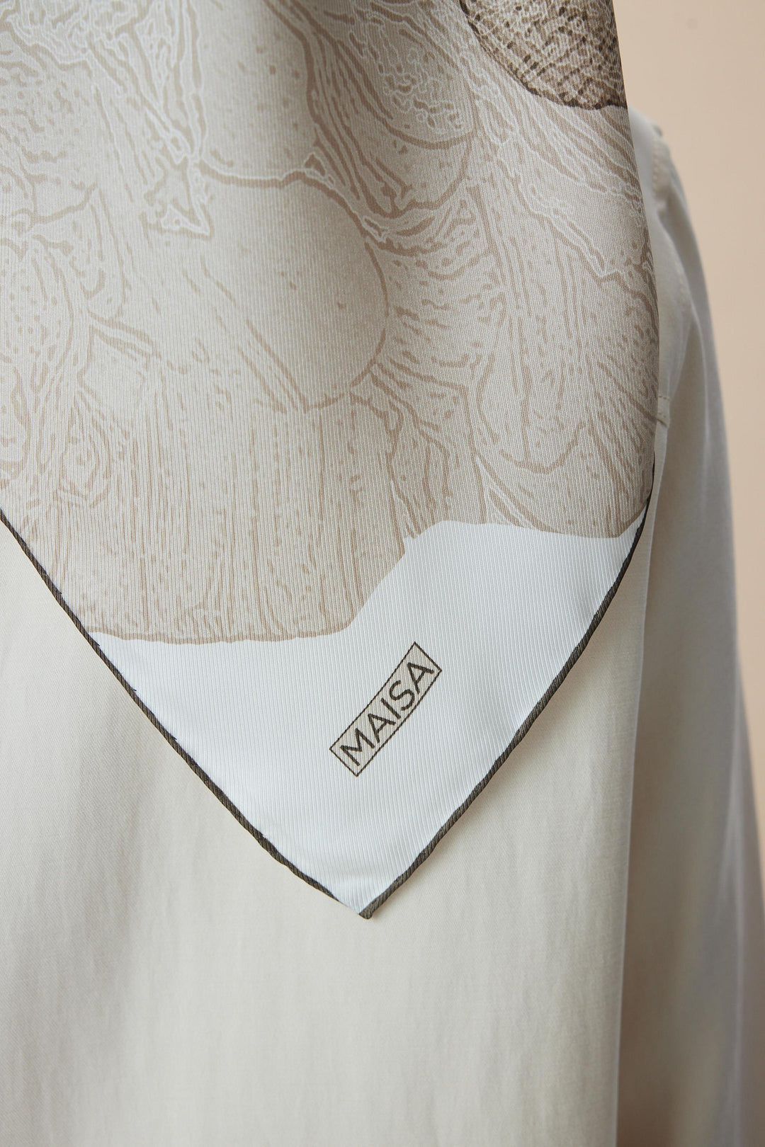 KÜN MULBERRY İPEK EŞARP 90*90 CM - VİZON - Görsel 8
