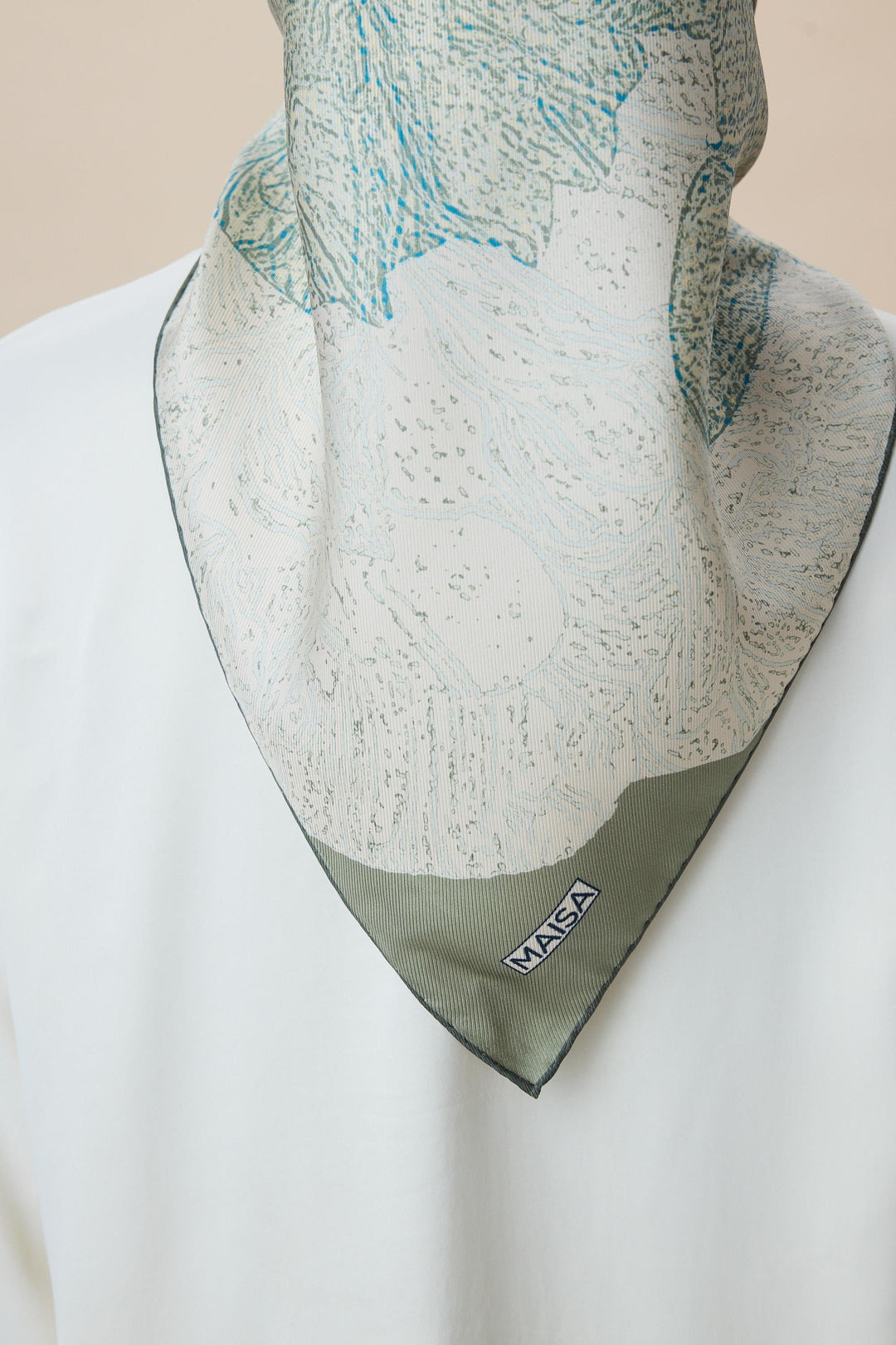 KÜN MULBERRY İPEK EŞARP 90*90 CM - YEŞİL - Görsel 7