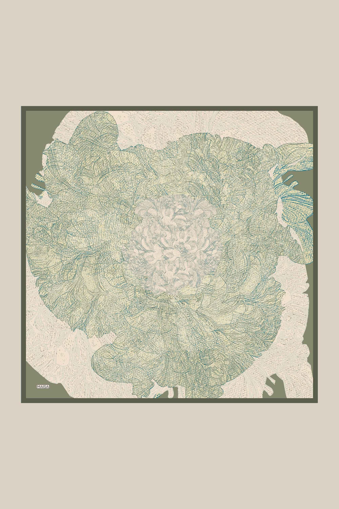 KÜN MULBERRY İPEK EŞARP 90*90 CM - YEŞİL - Görsel 8
