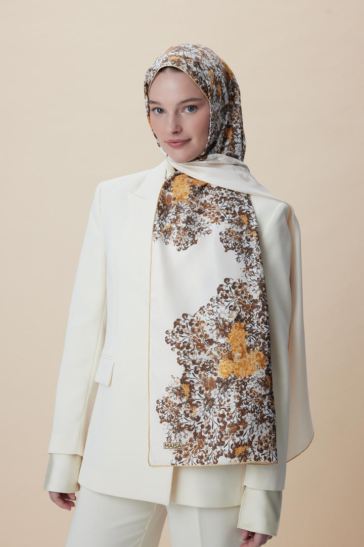 Maisa LARİN MULBERRY İPEK ŞAL 70*190 - BEJ