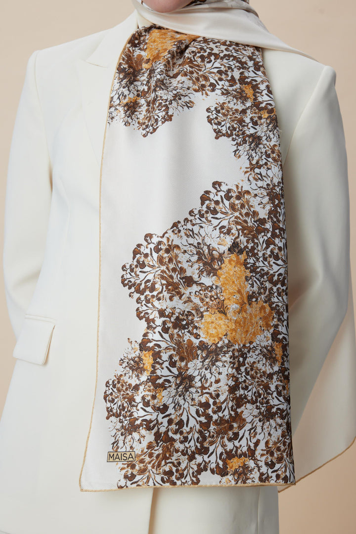 Maisa LARİN MULBERRY İPEK ŞAL 70*190 - BEJ
