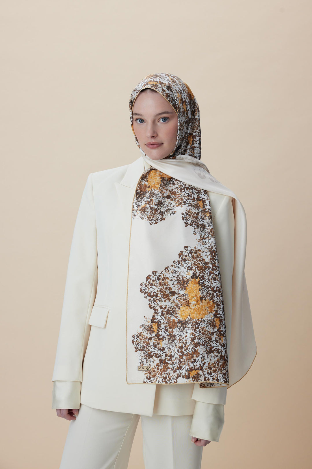 Maisa LARİN MULBERRY İPEK ŞAL 70*190 - BEJ
