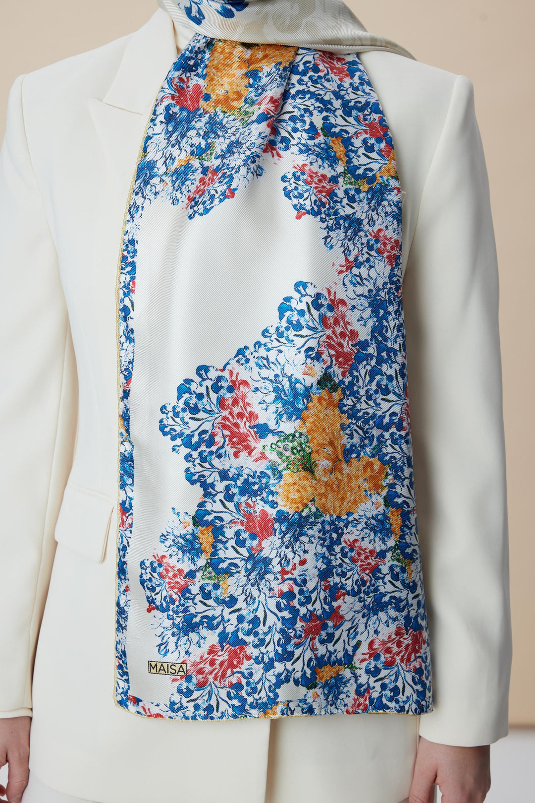 Maisa LARİN MULBERRY İPEK ŞAL 70*190 - MAVİ