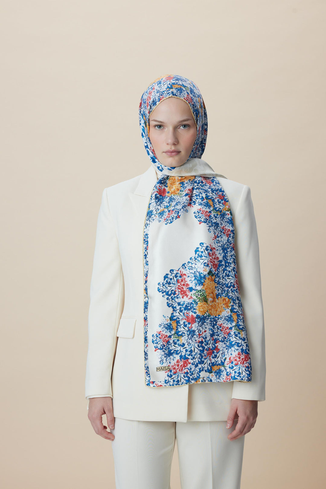 Maisa LARİN MULBERRY İPEK ŞAL 70*190 - MAVİ