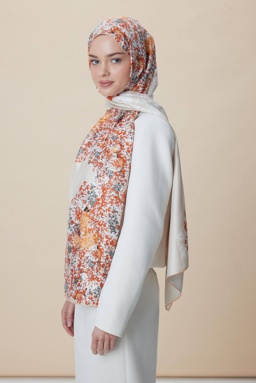 Maisa LARİN MULBERRY İPEK ŞAL 70*190 - MERCAN