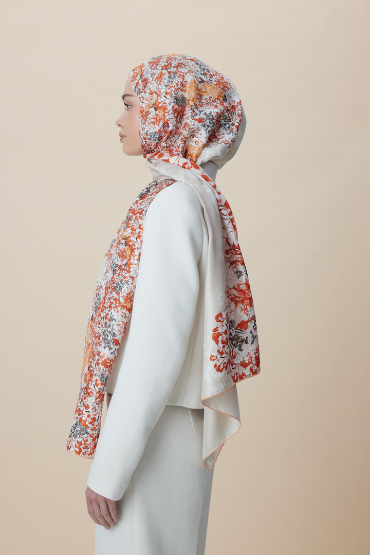 Maisa LARİN MULBERRY İPEK ŞAL 70*190 - MERCAN