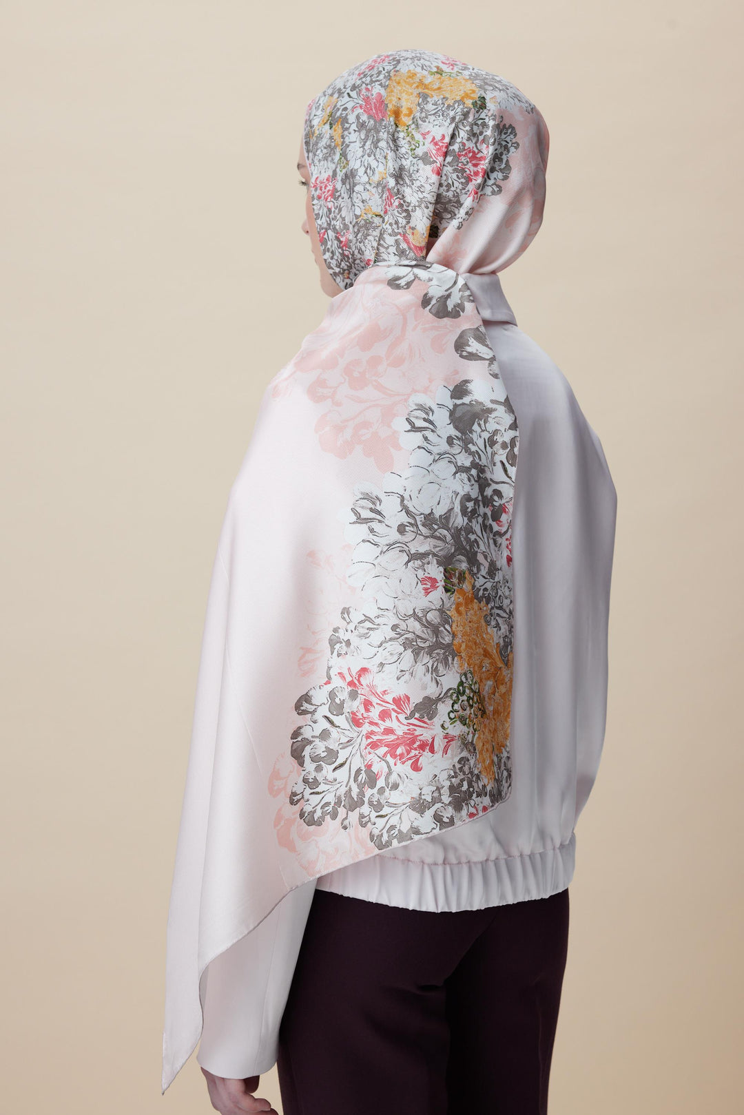 Maisa LARİN MULBERRY İPEK ŞAL 70*190 - PUDRA PEMBE