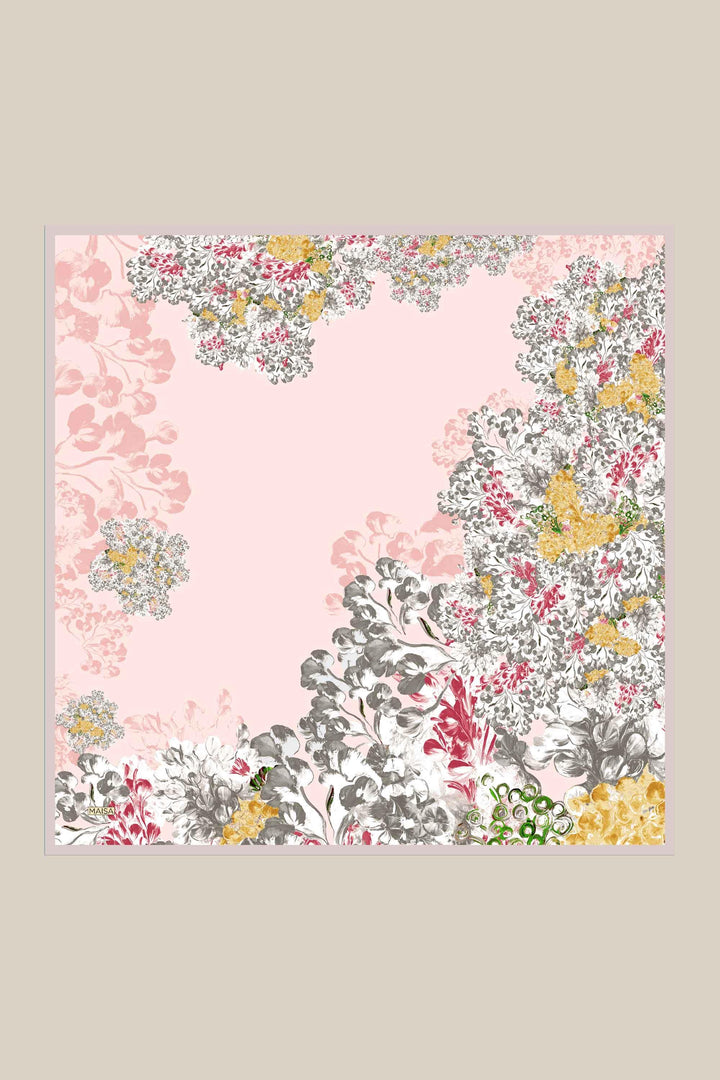 LARİN TİVİL İPEK EŞARP 90*90 CM - PUDRA PEMBE - Görsel 8