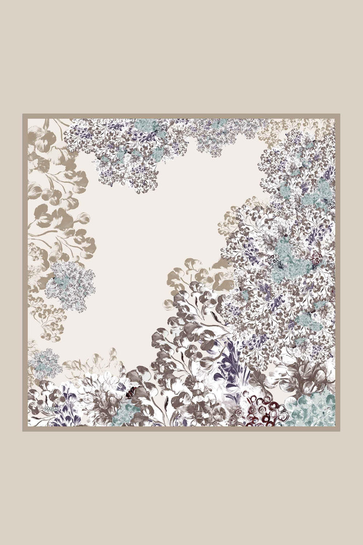 LARİN TİVİL İPEK EŞARP 90*90 CM - VİZON - Görsel 9