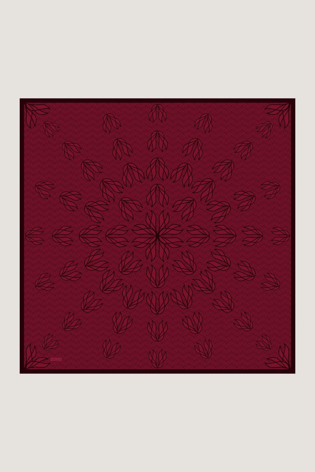 Maisa LAVİ TİVİL İPEK EŞARP 90*90 CM - BORDO