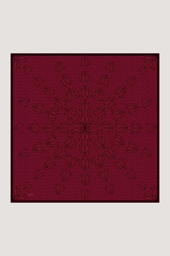 Maisa LAVİ TİVİL İPEK EŞARP 90*90 CM - BORDO