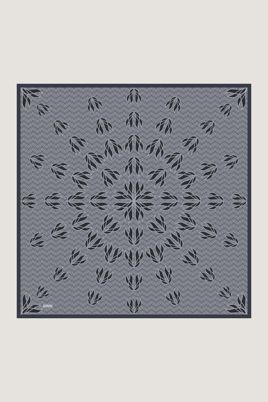 Maisa LAVİ TİVİL İPEK EŞARP 90*90 CM - GRİ