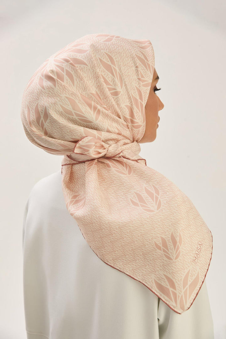 Maisa LAVİ TİVİL İPEK EŞARP 90*90 CM - TARÇIN