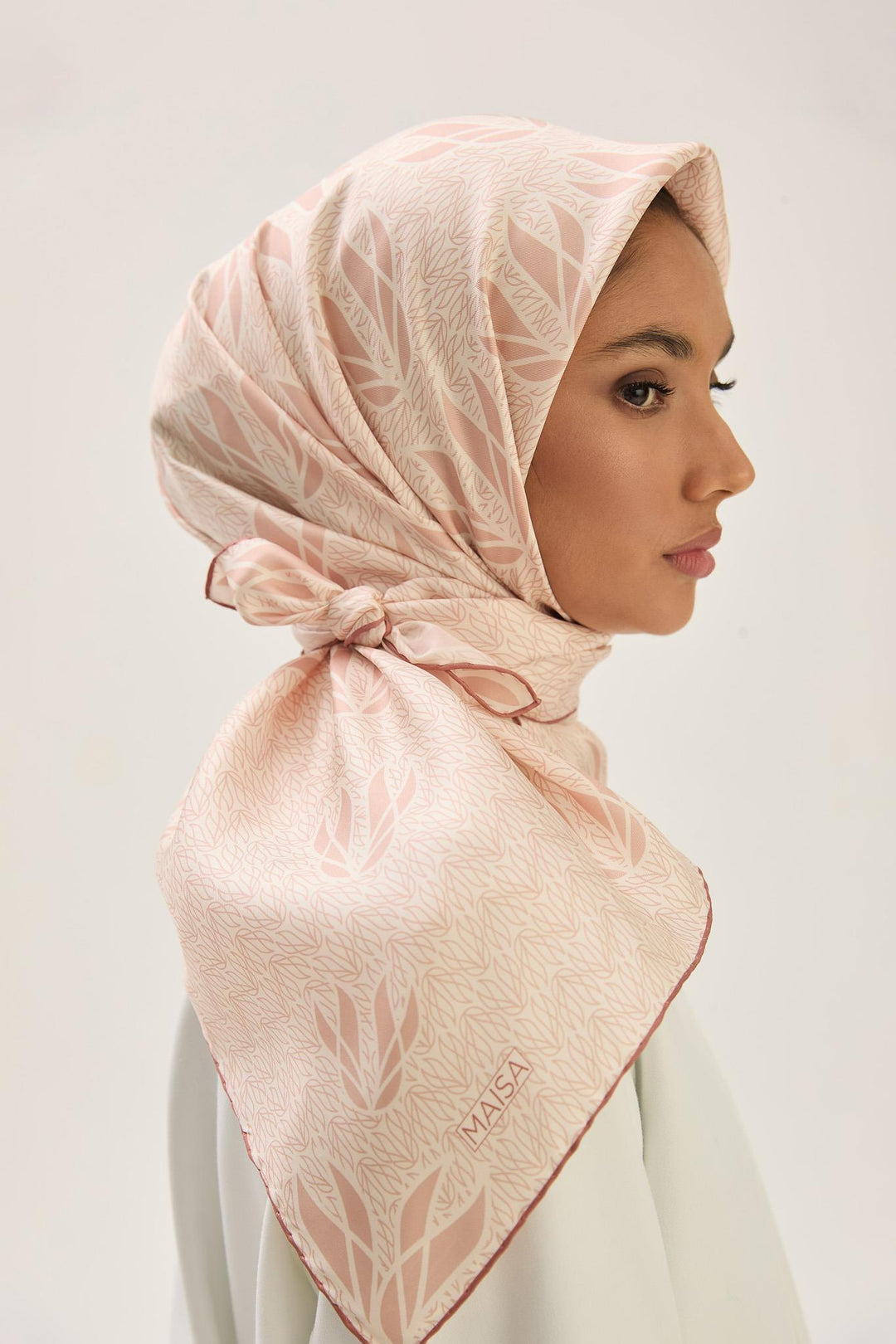 Maisa LAVİ TİVİL İPEK EŞARP 90*90 CM - TARÇIN