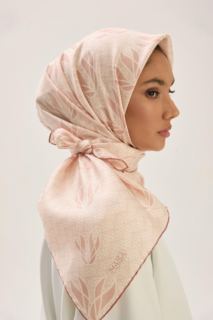 Maisa LAVİ TİVİL İPEK EŞARP 90*90 CM - TARÇIN