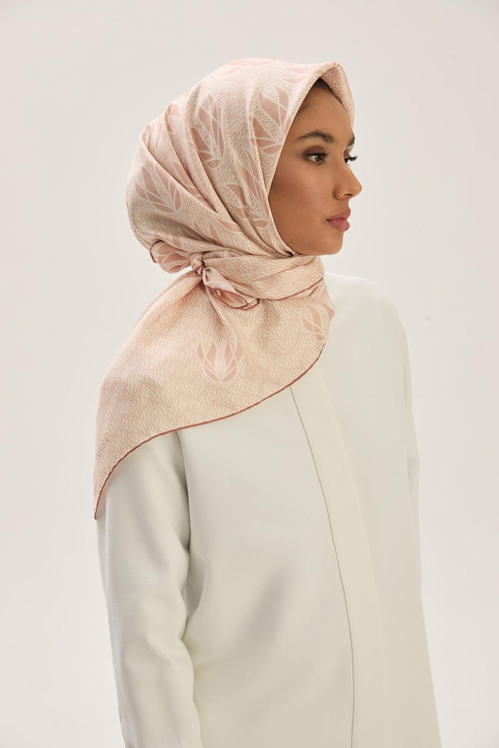 Maisa LAVİ TİVİL İPEK EŞARP 90*90 CM - TARÇIN