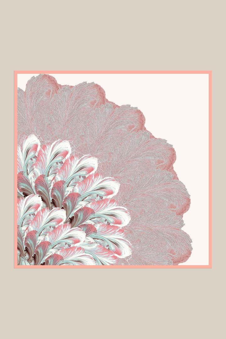 LUNA TİVİL İPEK EŞARP 90*90 CM - PEMBE - Görsel 8