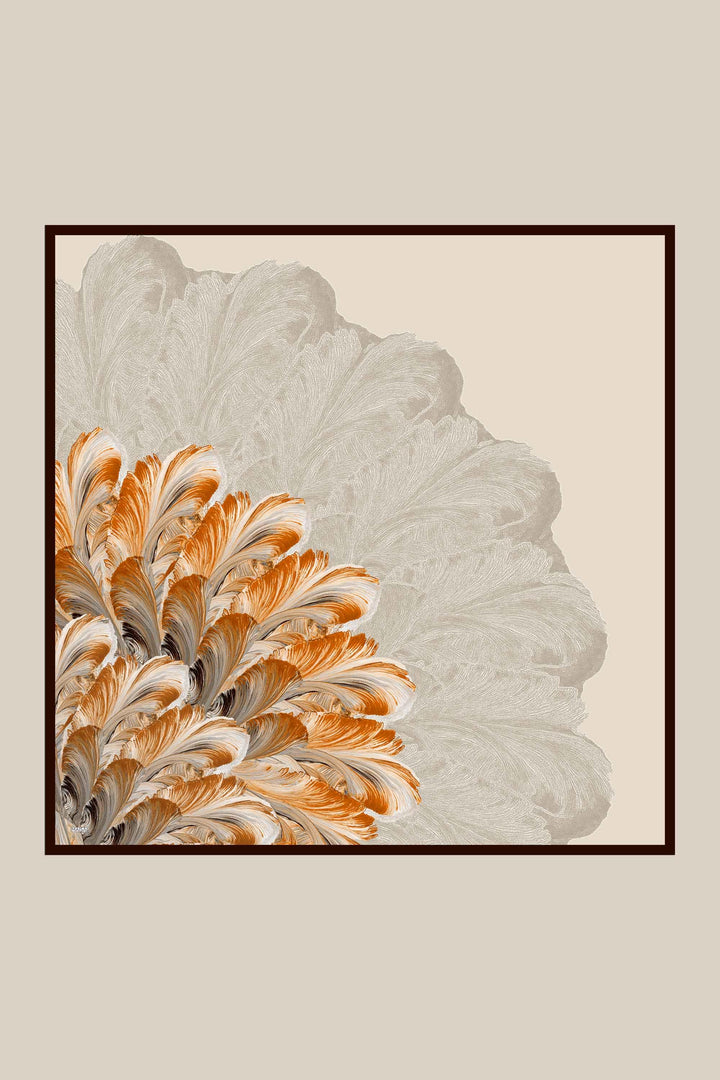 LUNA TİVİL İPEK EŞARP 90*90 CM - VİZON - Görsel 8