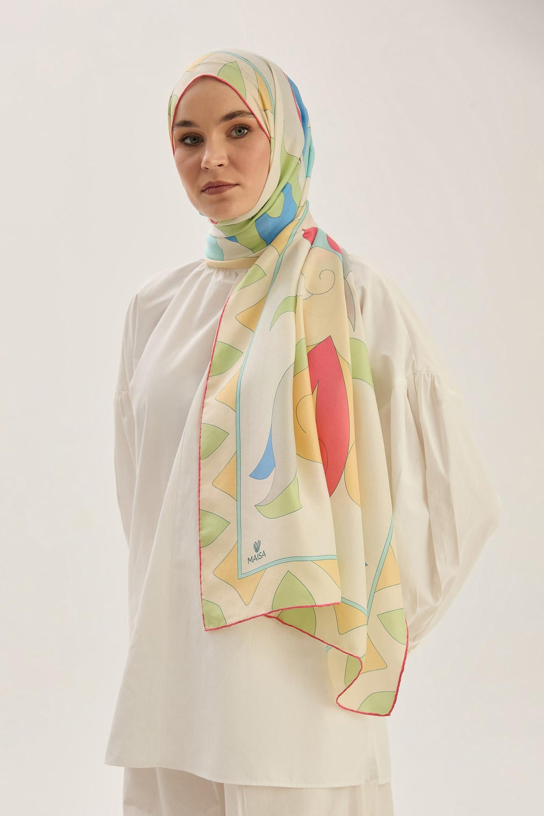 Maisa MAH PAMUK İPEK ŞAL 70*190 CM - PEMBE