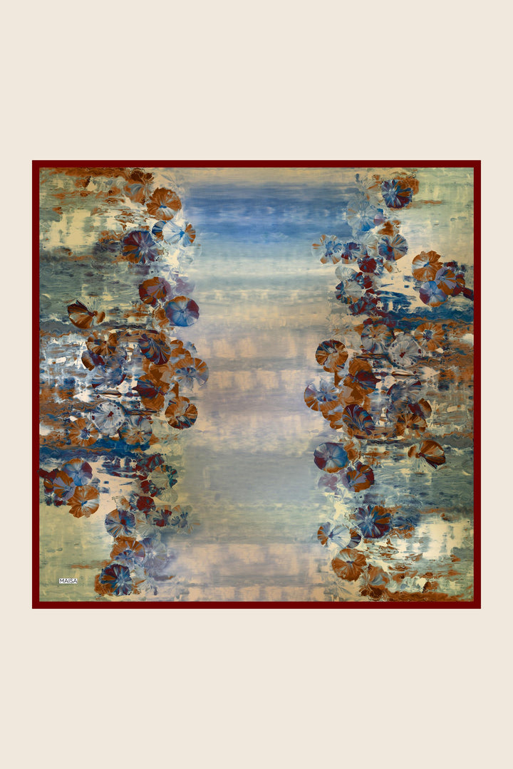 YONCA MULBERRY İPEK EŞARP 90*90 CM - KAHVERENGİ - Görsel 5