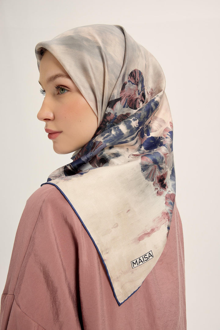 YONCA MULBERRY İPEK EŞARP 90*90 CM - GÜLKURUSU - Görsel 2