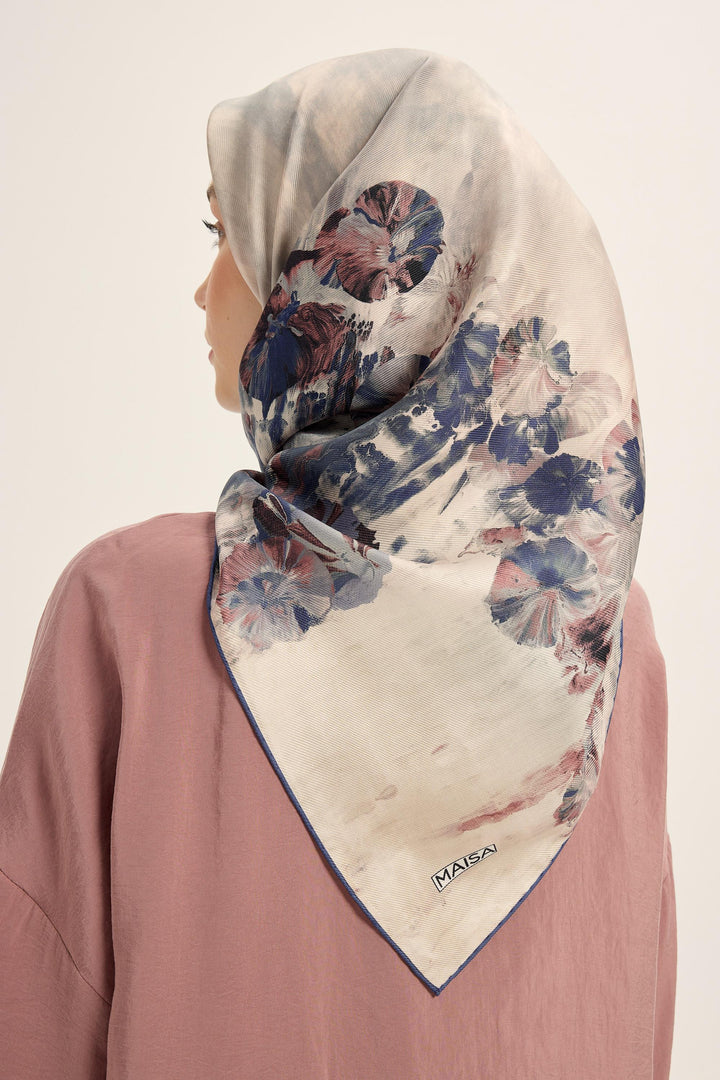YONCA MULBERRY İPEK EŞARP 90*90 CM - GÜLKURUSU - Görsel 4