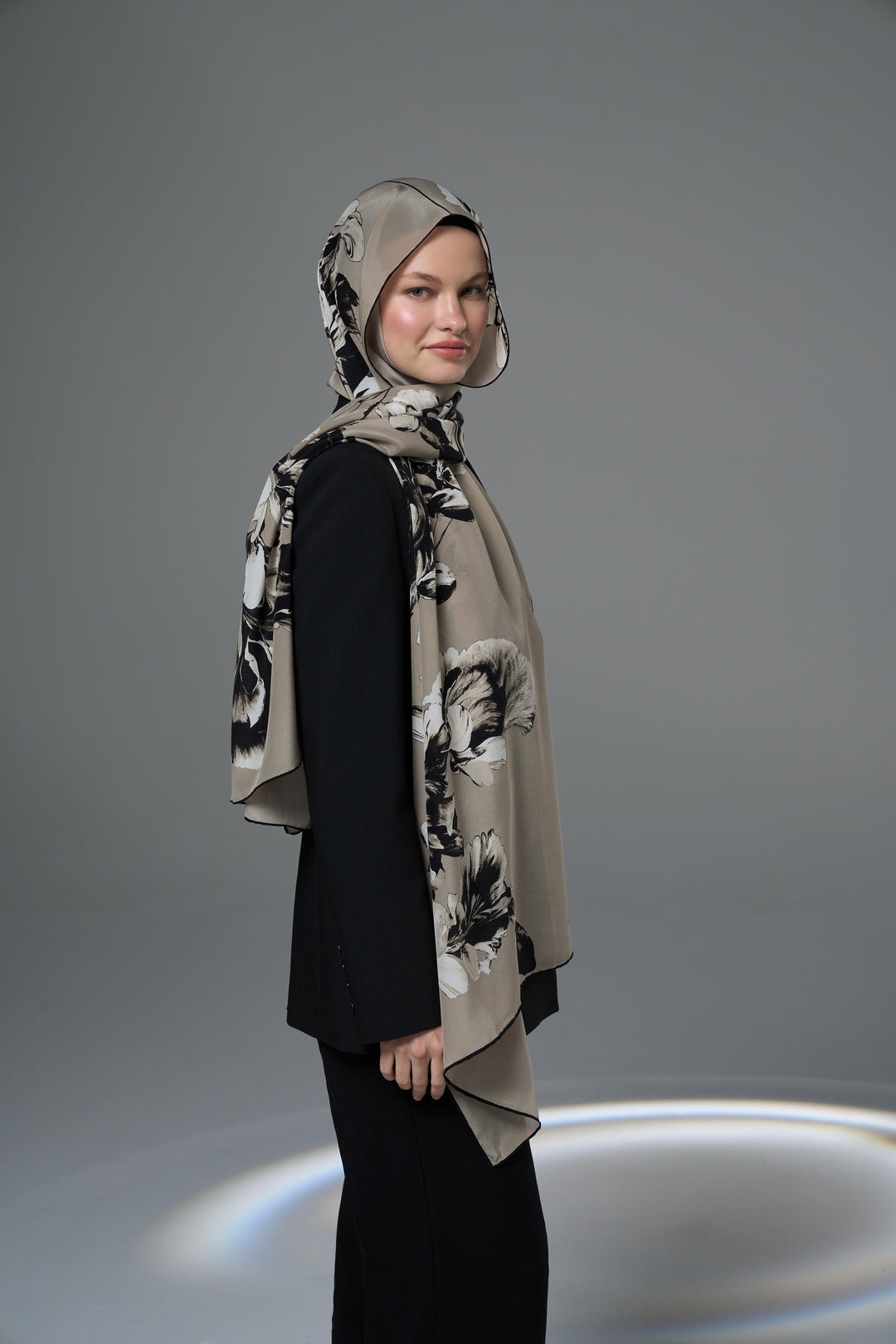 RİŞE KREP İPEK ŞAL 70*190 – BEJ - Görsel 3
