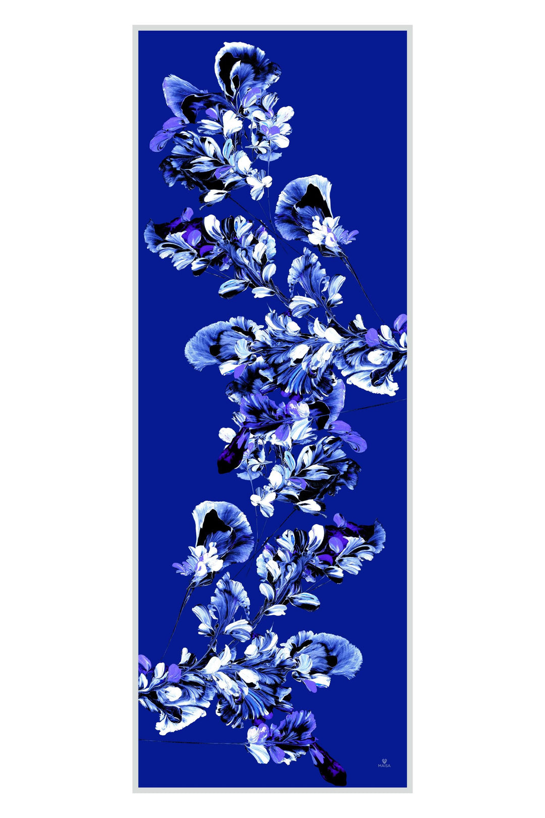 RİŞE KREP İPEK ŞAL 70*190 – SAKS - Görsel 1