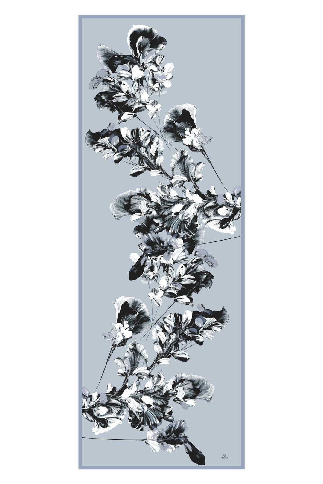 RİŞE KREP İPEK ŞAL 70*190 – GRİ - Görsel 1