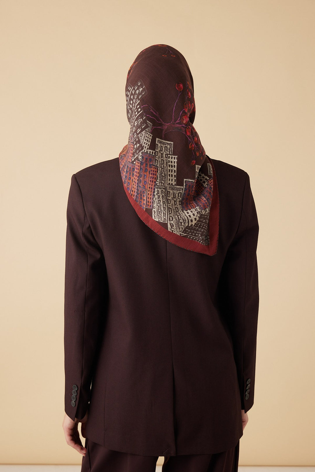 HAYAT YÜN ÜÇGEN ŞAL 140*140/2 CM - BORDO - Görsel 6