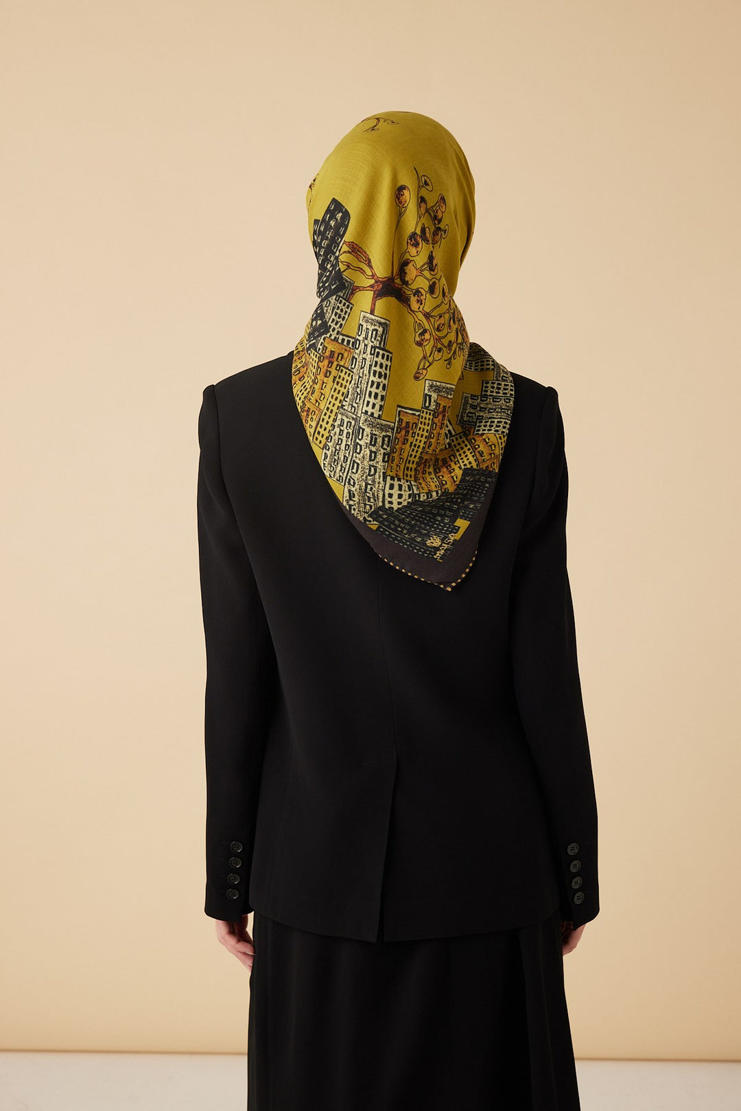 HAYAT YÜN ÜÇGEN ŞAL 140*140/2 CM - HARDAL - Görsel 4