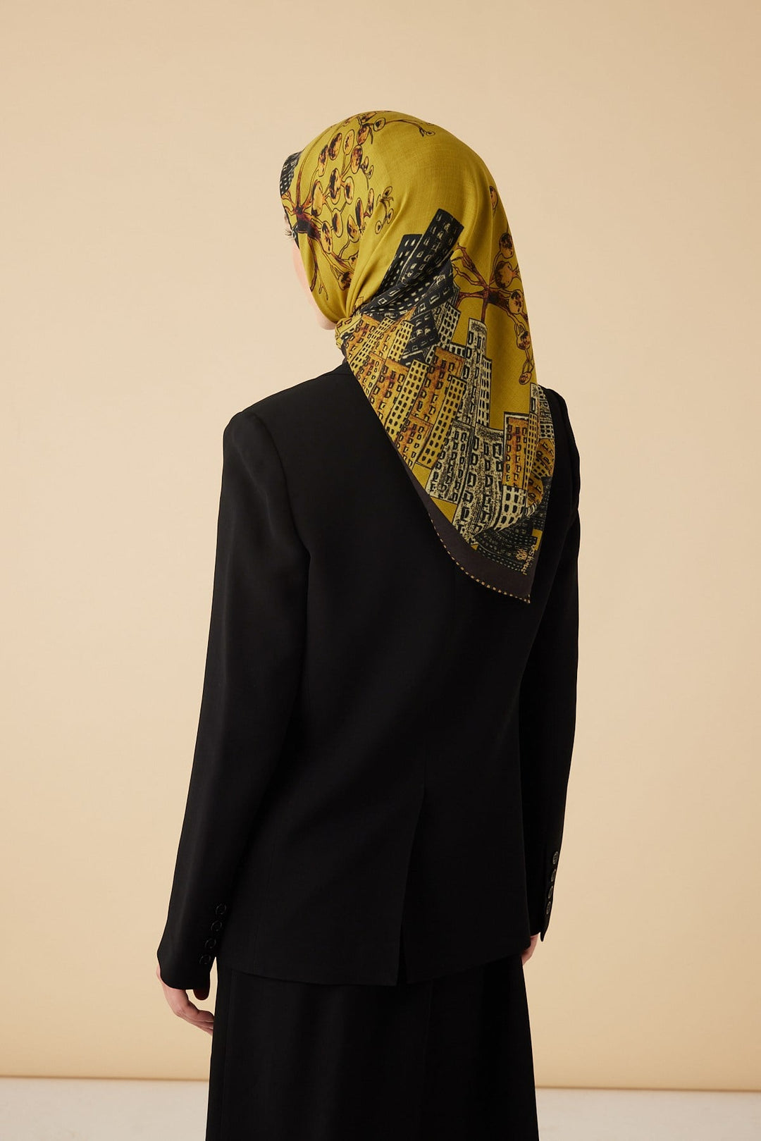 HAYAT YÜN ÜÇGEN ŞAL 140*140/2 CM - HARDAL - Görsel 5