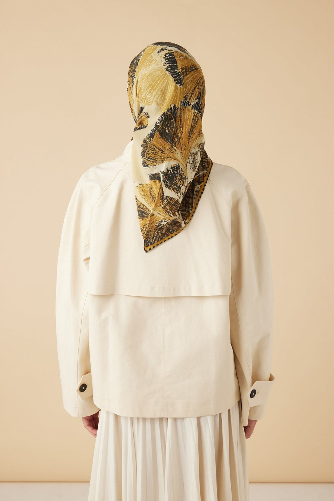 GİNKO YÜN ÜÇGEN ŞAL 140*140/2 CM - HARDAL - Görsel 5