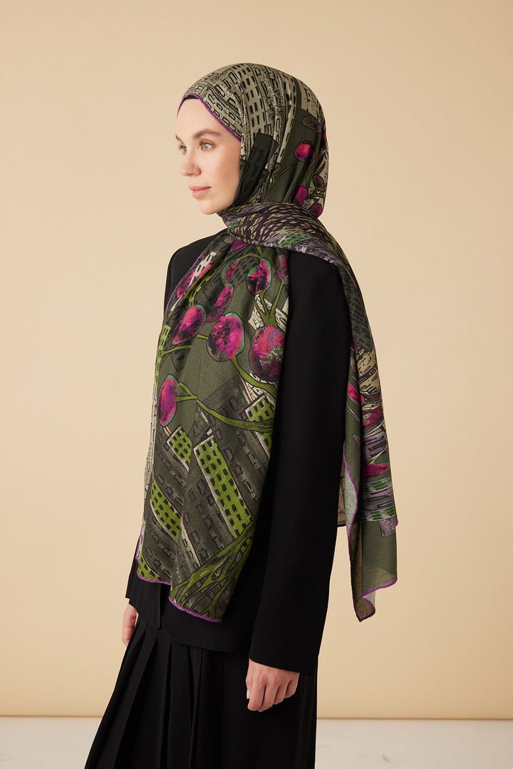 HAYAT YÜN İPEK KAŞMİR ŞAL 70*200 CM - FUŞYA - Görsel 4