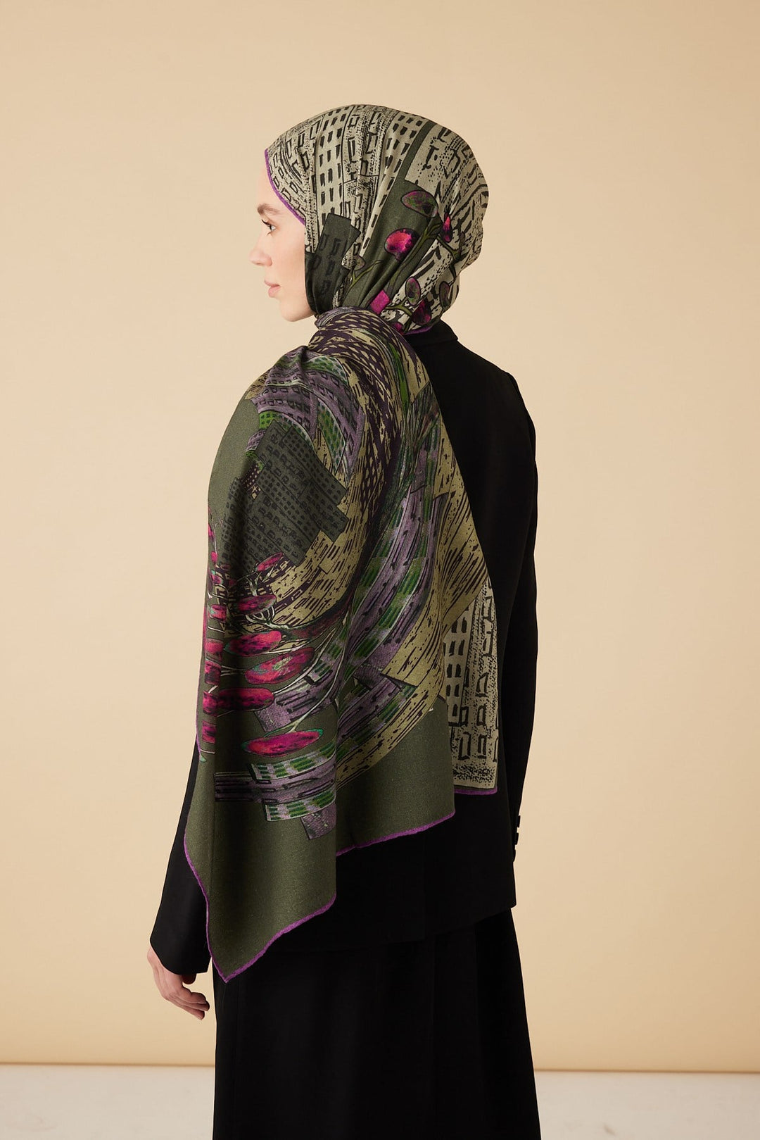 HAYAT YÜN İPEK KAŞMİR ŞAL 70*200 CM - FUŞYA - Görsel 5
