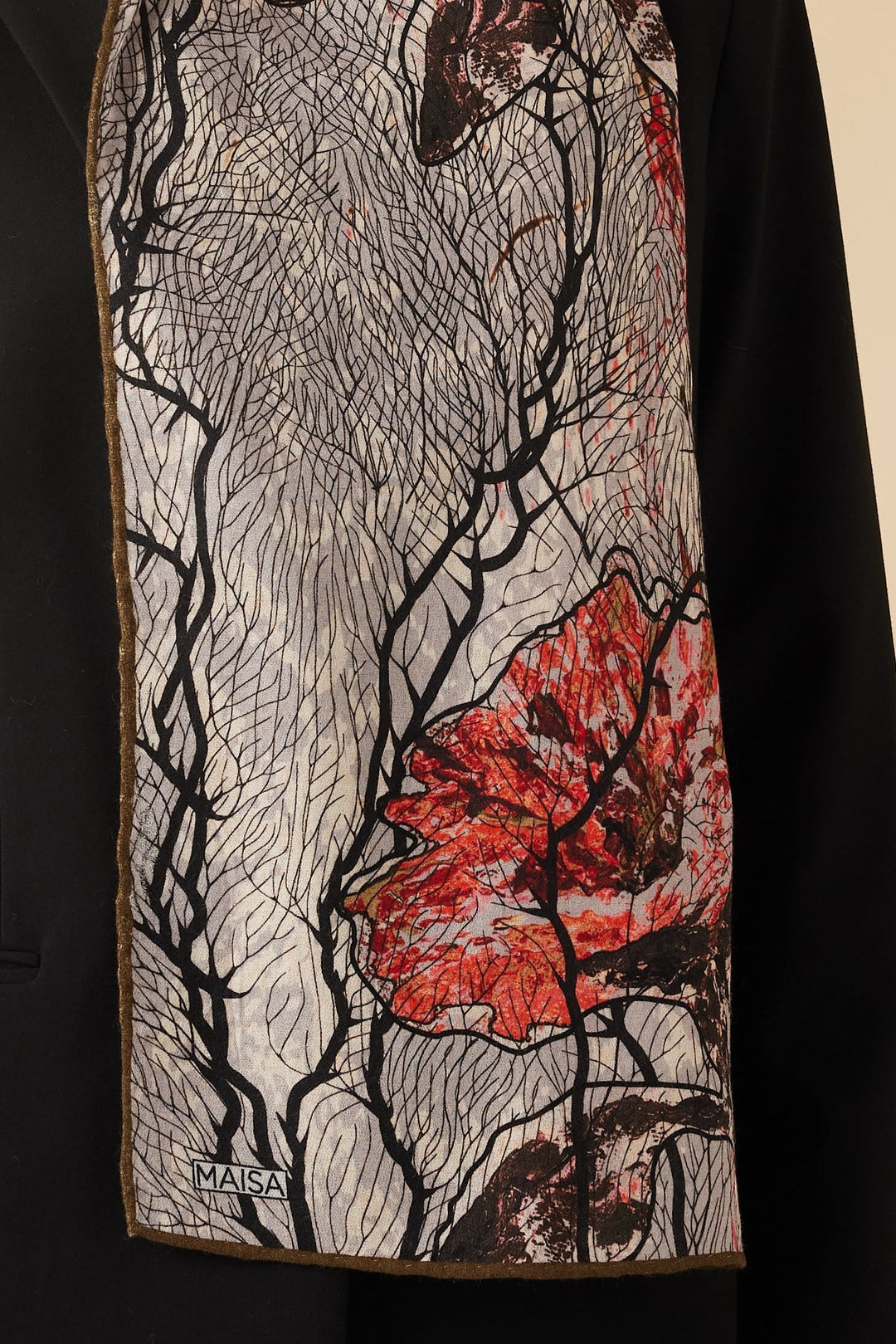 VUSLAT YÜN İPEK KAŞMİR ŞAL 70*200 CM - EKRU - Görsel 2