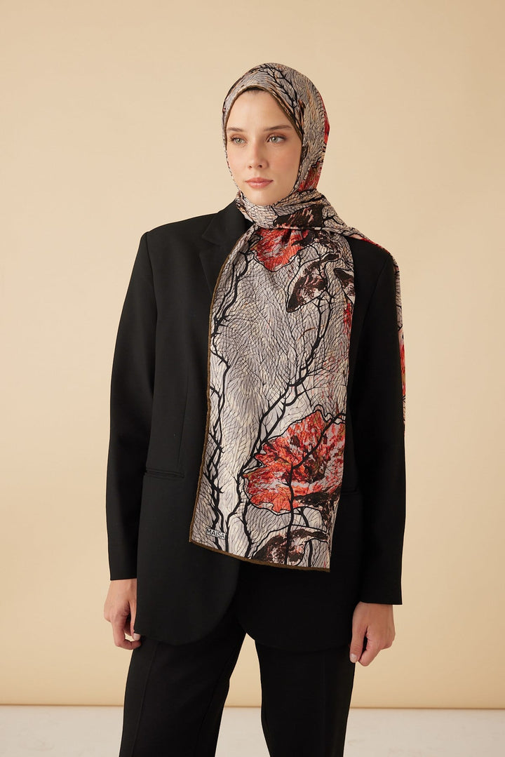 VUSLAT YÜN İPEK KAŞMİR ŞAL 70*200 CM - EKRU - Görsel 4