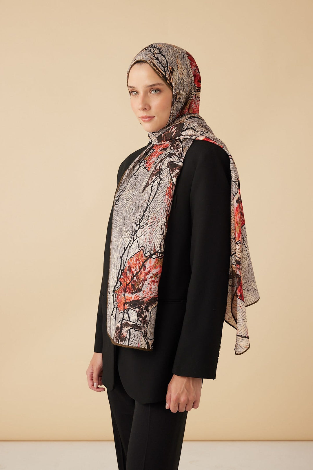 VUSLAT YÜN İPEK KAŞMİR ŞAL 70*200 CM - EKRU - Görsel 5