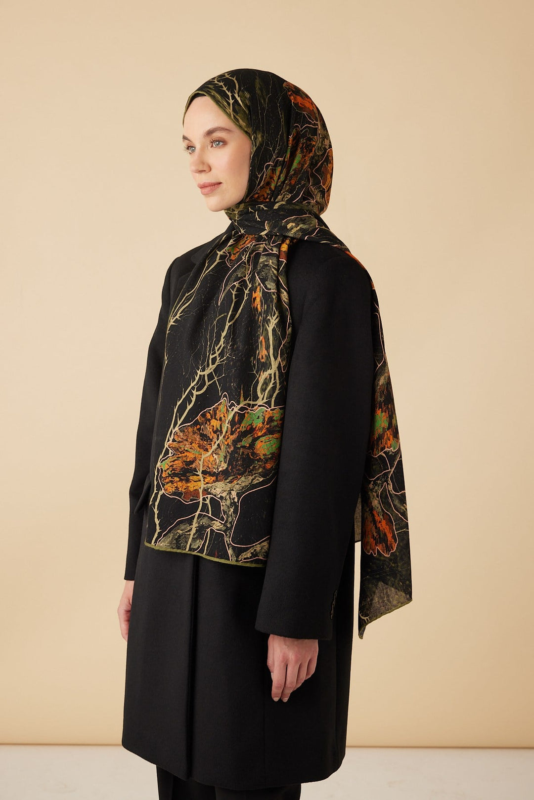 VUSLAT YÜN İPEK KAŞMİR ŞAL 70*200 CM - SİYAH - Görsel 4
