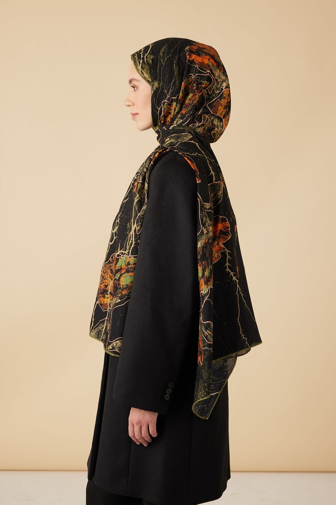 VUSLAT YÜN İPEK KAŞMİR ŞAL 70*200 CM - SİYAH - Görsel 5