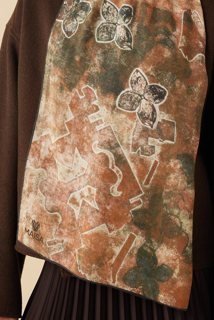LATİF YÜN MODAL ŞAL 70*200 CM - TABA - Görsel 3